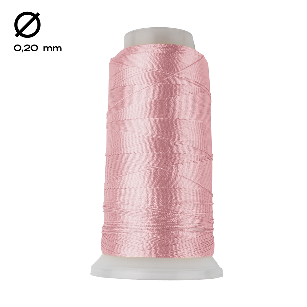 Nylon thread on spool, pink (0.20mm / 1000m)