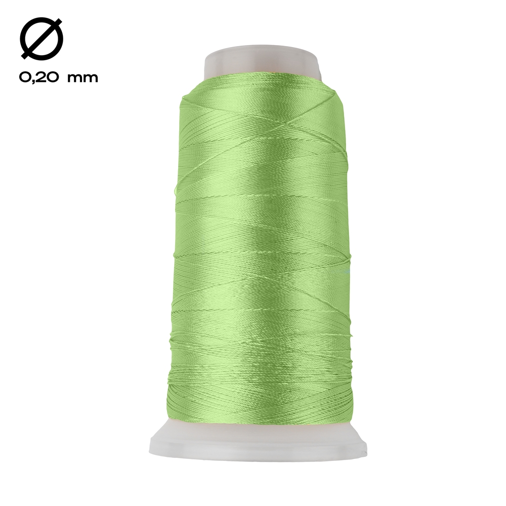 Nylon thread on spool, light green (0.20mm / 1000m)