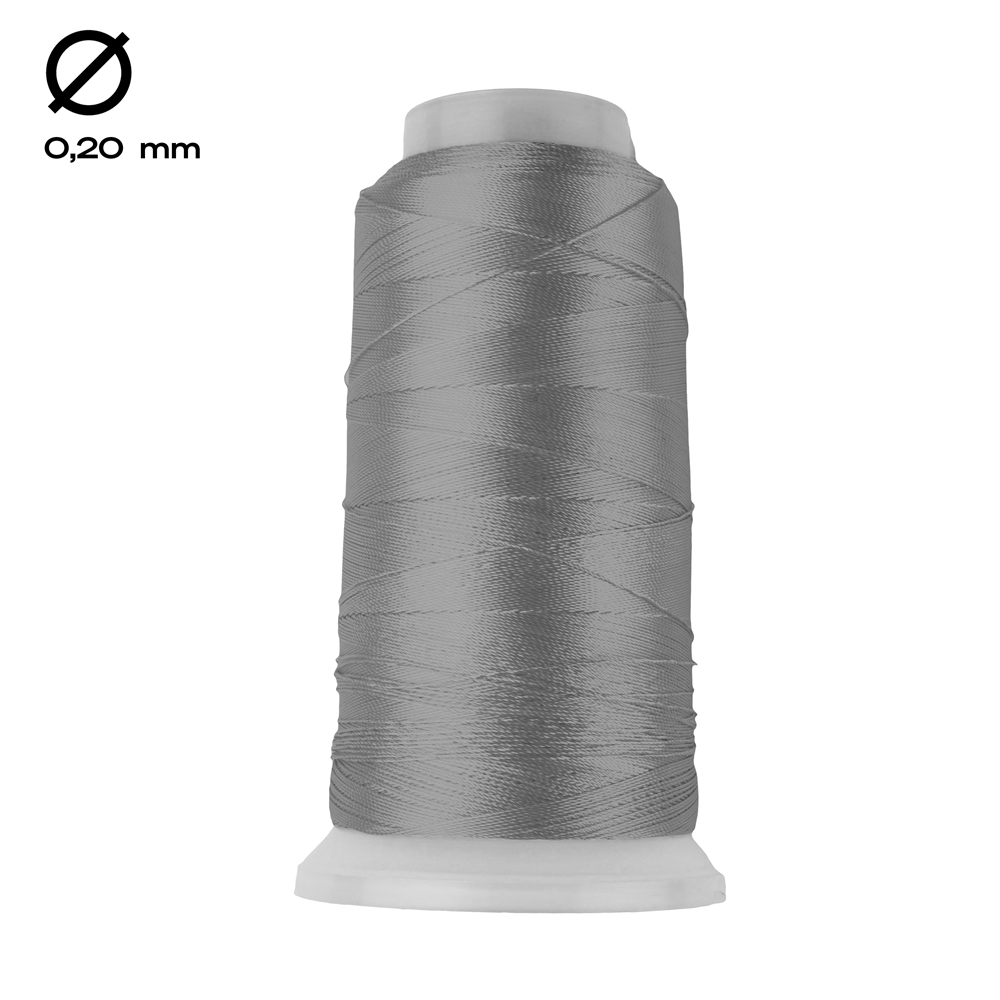 Fil de nylon sur bobine, gris (0,20mm / 1000m)