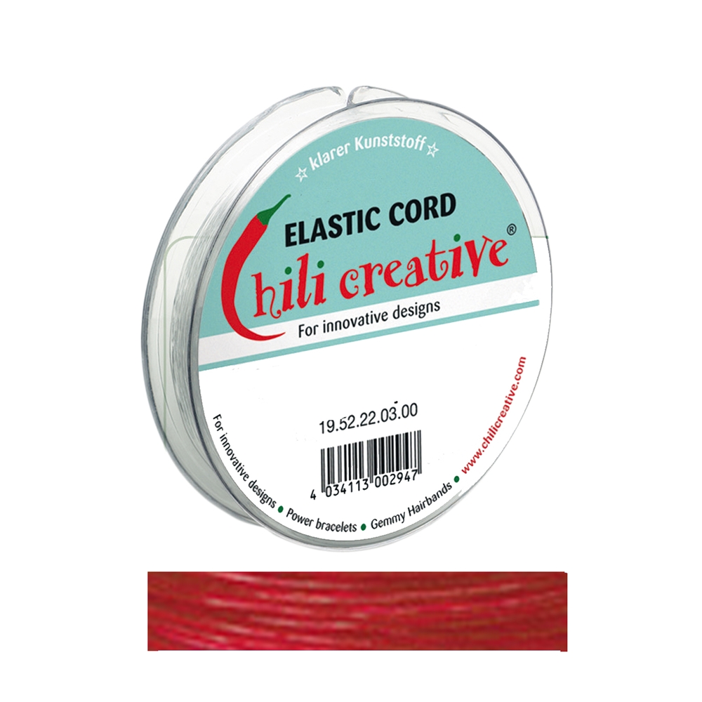 Elastic Cord red, 1,0mm / 25m