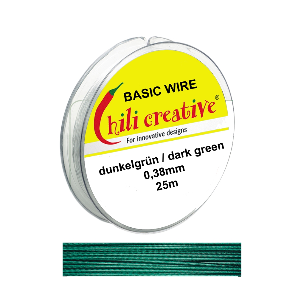 Basic wire green, 0,38mm/25m