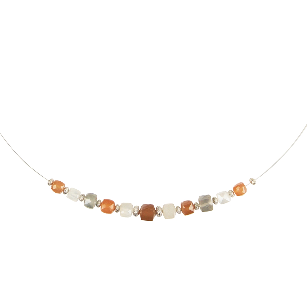 Moonstone necklace, beads