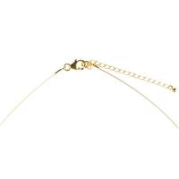 Collana di acquamarina, placcata oro, catena di prolungamento