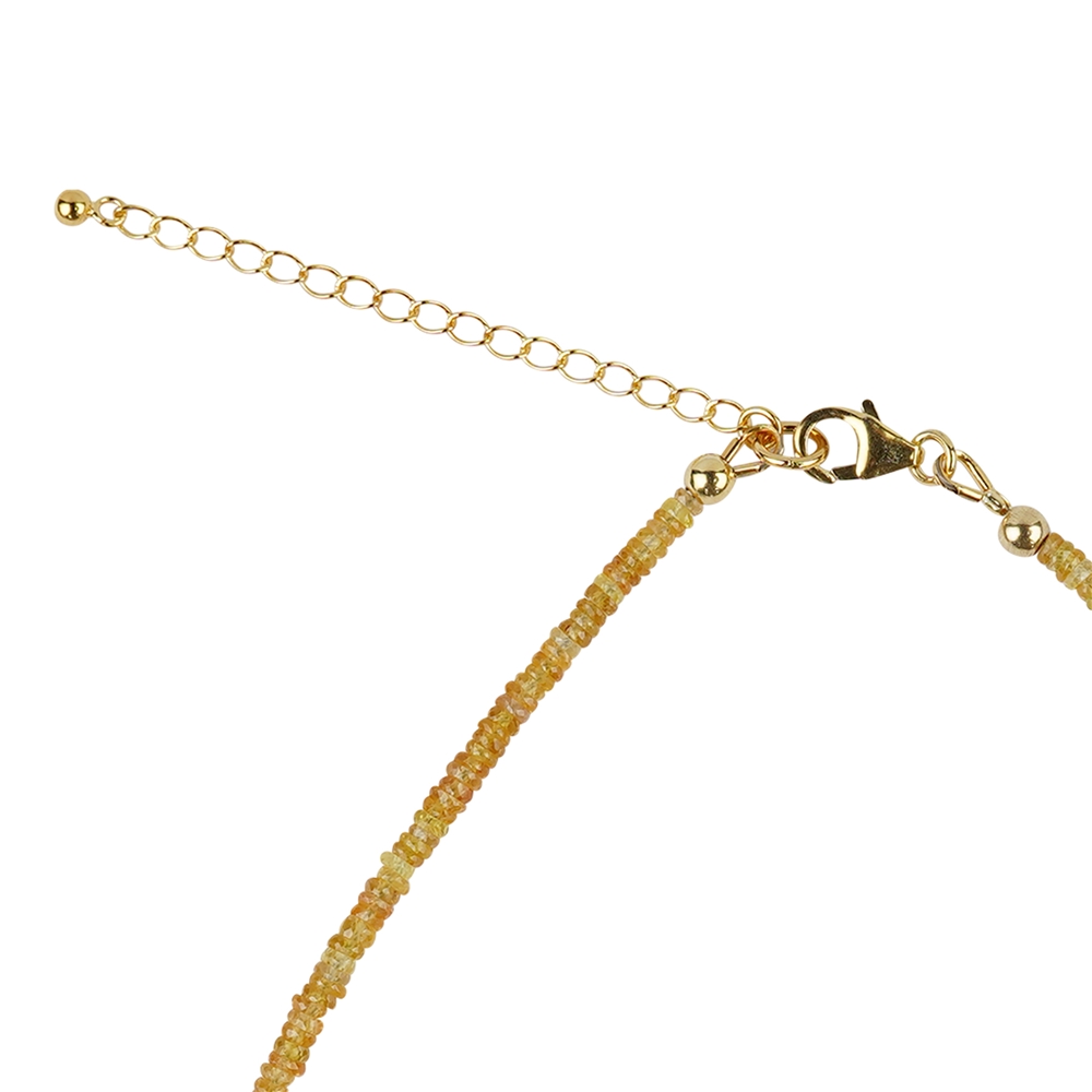 Chain Sapphire (yellow), Roundell faceted gradient, gold plated