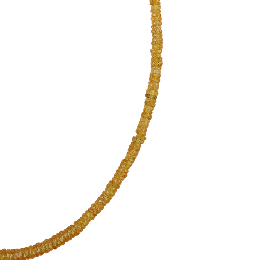 Collana zaffiro (giallo), Roundell sfaccettato sfumato, placcato oro
