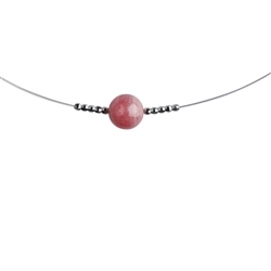 241018240001 Rhodochrosite necklace, beads, rhodiniert, extension chain | Marco Schreier