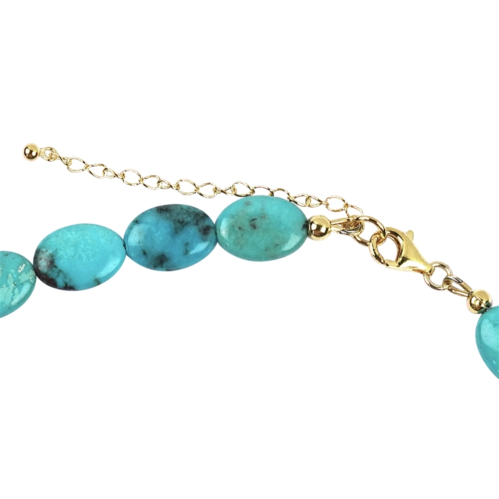 Collana Turchese, argento placcato oro, catena di estensione | Marco Schreier