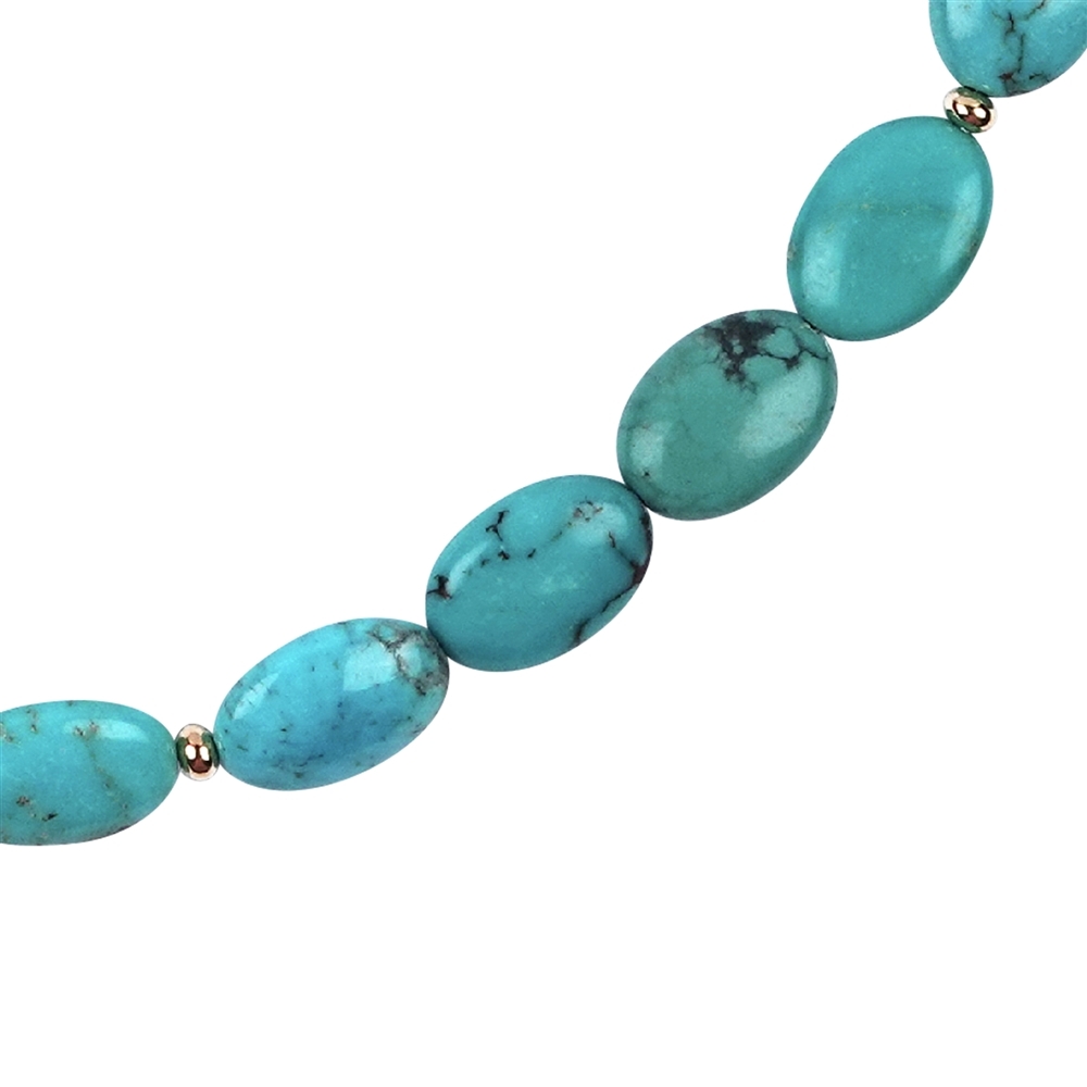 Collana Turchese, argento placcato oro, catena di estensione | Marco Schreier