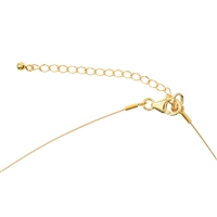 Necklace Serpentine cube (4mm), gold plated, extension chain