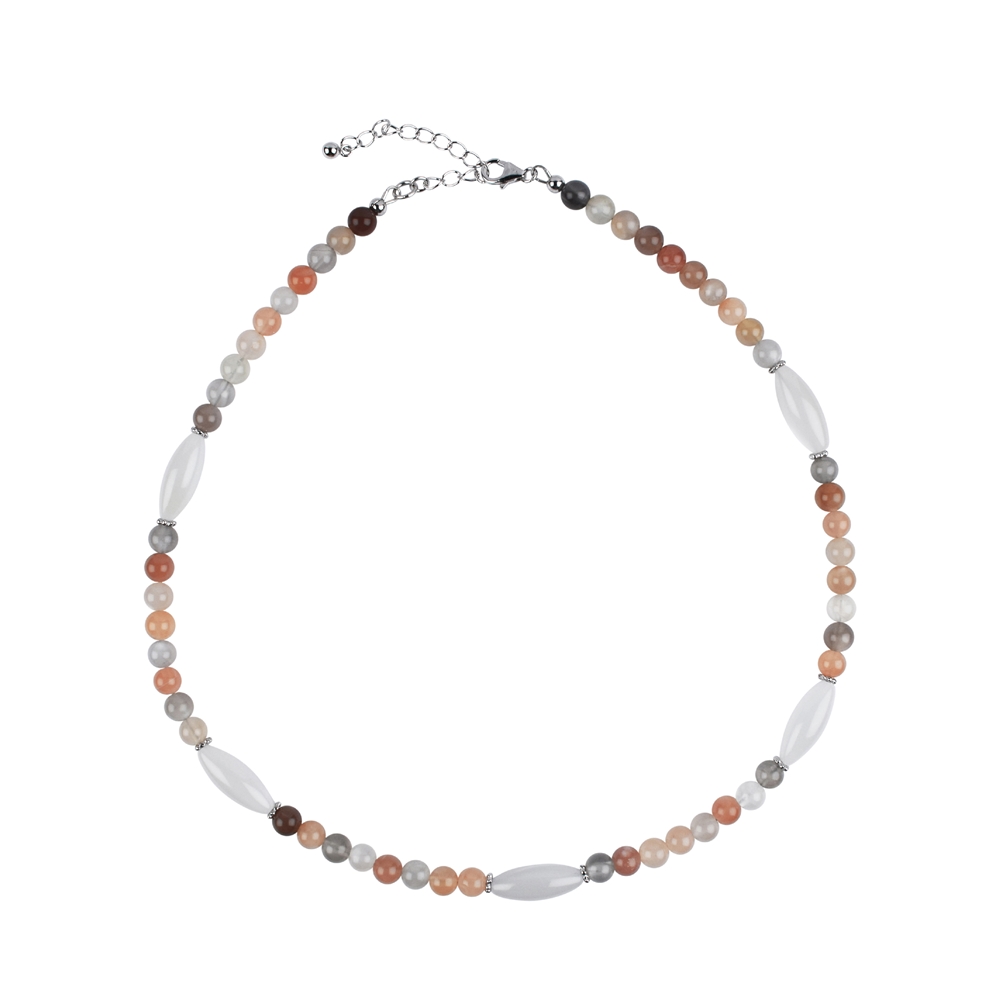 Moonstone necklace (multicolored), 45cm