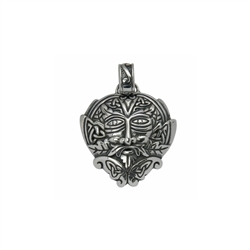 242005100038 Forest spirit/green man" pendant, 3.0 cm | wholesaler gems & healing stones