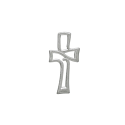 242005110059 Pendant "Openwork cross", 3,3cm, matted | wholesaler gems & healing stones