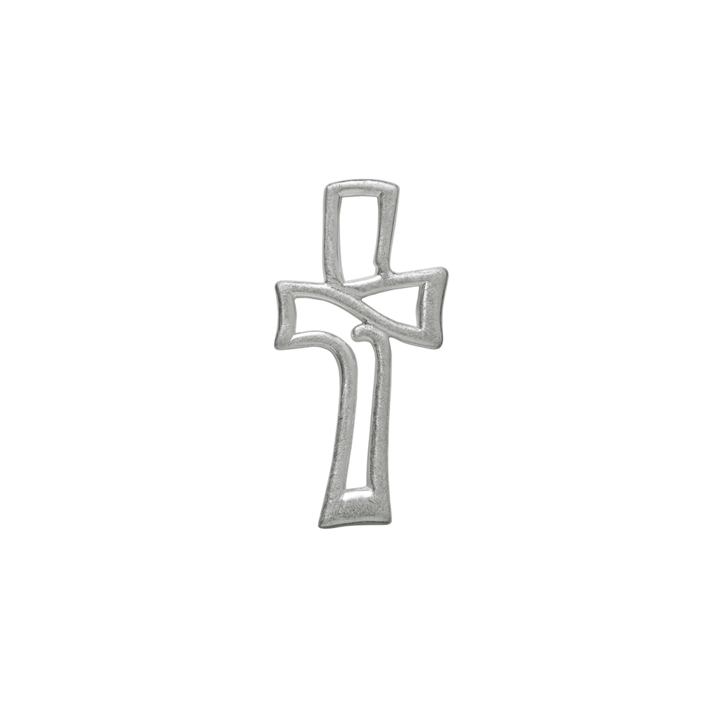 Anhänger "Durchbrochenes Kreuz", 3,3cm, mattiert