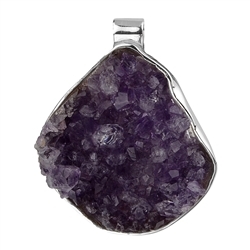 242005160022 Pendant amethyst crystal level, 4.5 - 5.5cm | wholesaler gems & healing stones