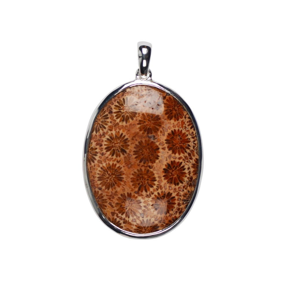 Petrified Coral Oval Pendant, 5,2cm