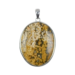 242005170052 Pendant Ocean Jasper Oval, 5,2cm | wholesaler gems, healing stones & jewelry