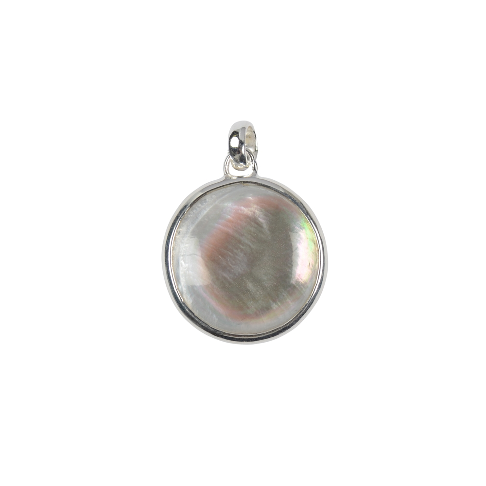 Pendant Mother of Pearl (light) round, 2,0cm