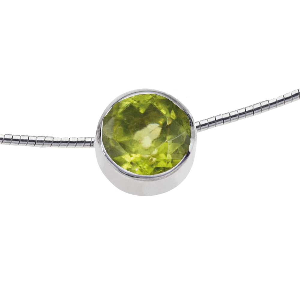 Pendant Peridote (7mm) faceted, 0,9cm