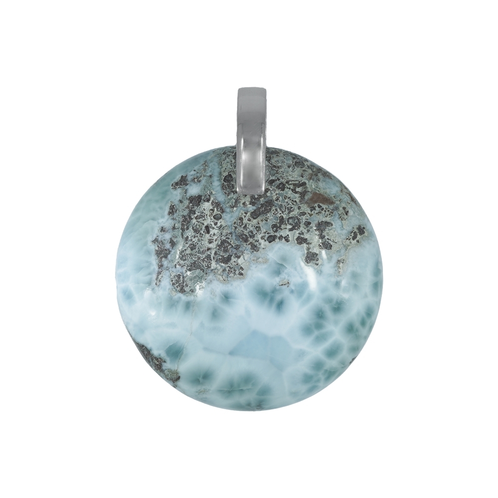 Larimar pendant round (42mm), 4.9cm | wholesaler gems, healing stones & jewelry