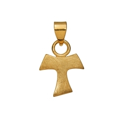 242009110058 Pendant handle cross, 1.8 cm, gold-plated | wholesaler gems & healing stones