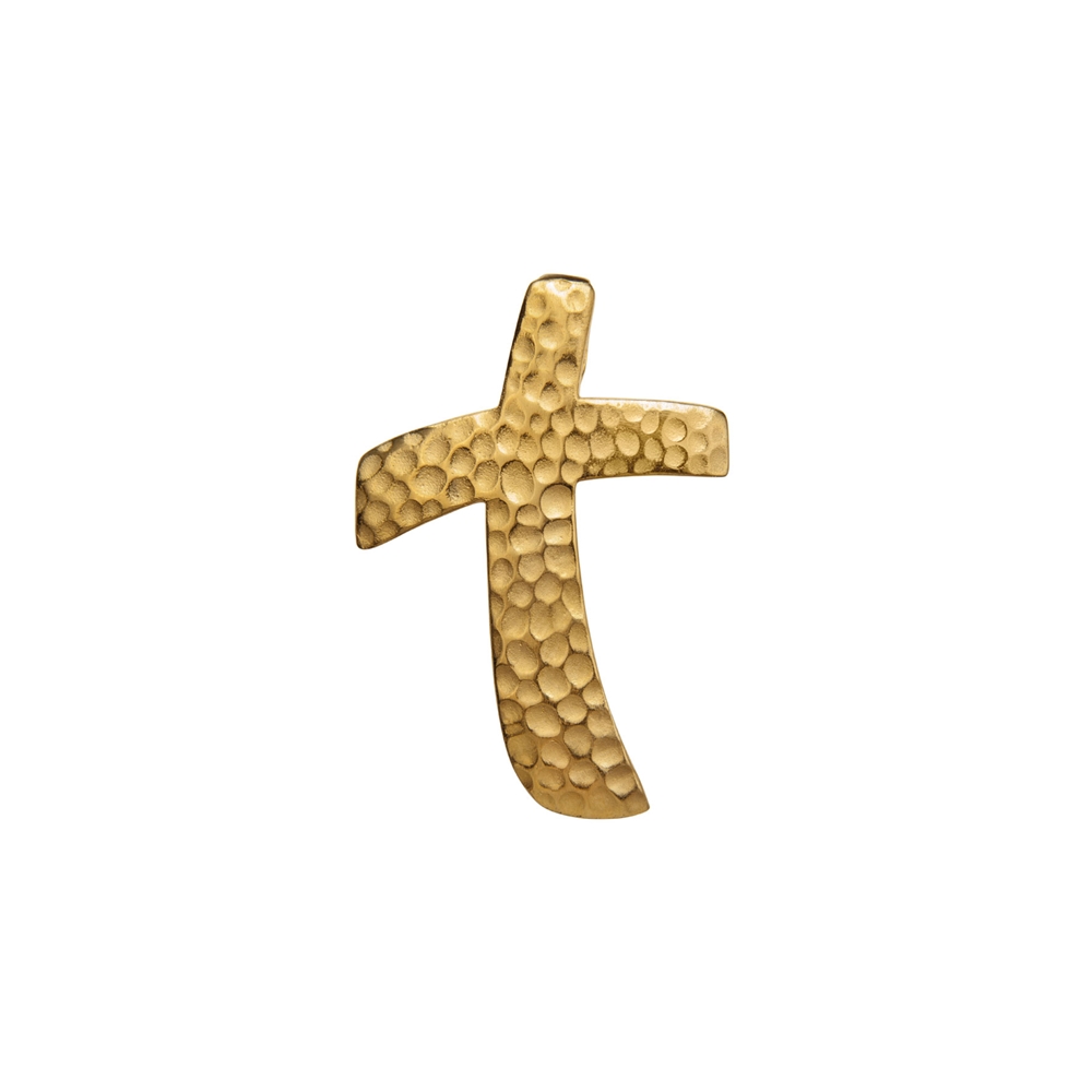 Anhänger "Momentum-Kreuz", vergoldet, 3,8cm