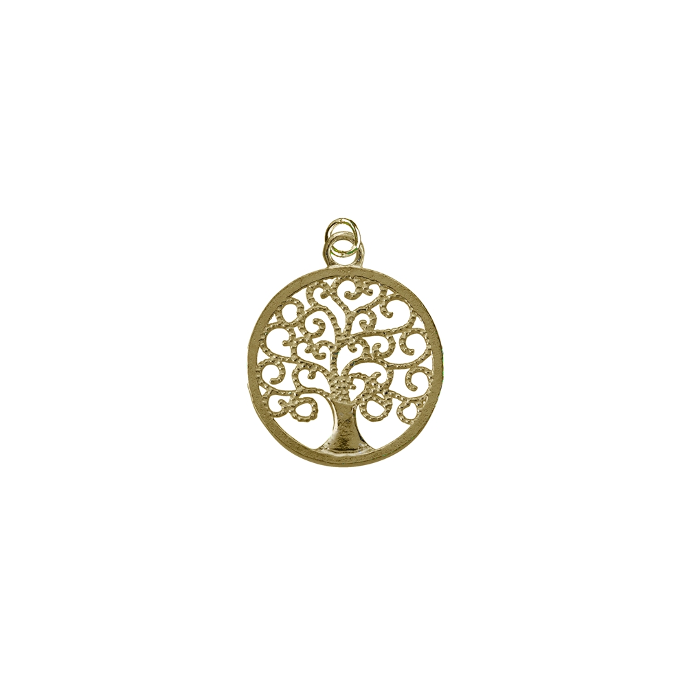Pendant tree of life, gold plated, 2,0cm