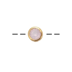 242009210009 Pendant solitaire Rose Quartz (10mm), faceted, 1,2cm, gold plated | Marco Schreier