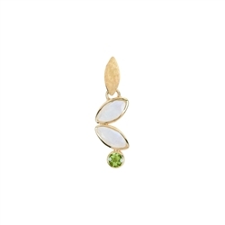 242009210280 Pendant Labrodorite (white) Marquises, Peridote, 4,0cm, gold plated | Marco Schreier