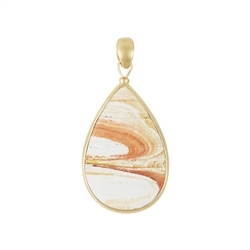 242009210336 Pendant Java Sunset Jasper Drop, 5.4cm, gold plated | Marco Schreier