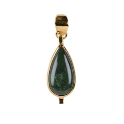 242009220210 Pendentif Néphrite-Jade, goutte, 3,7cm, doré | Marco Schreier