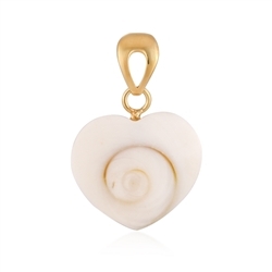 242009240098 Shiva's Eye pendant (22 x 21mm), heart, 3.3cm, gold-plated | Marco Schreier
