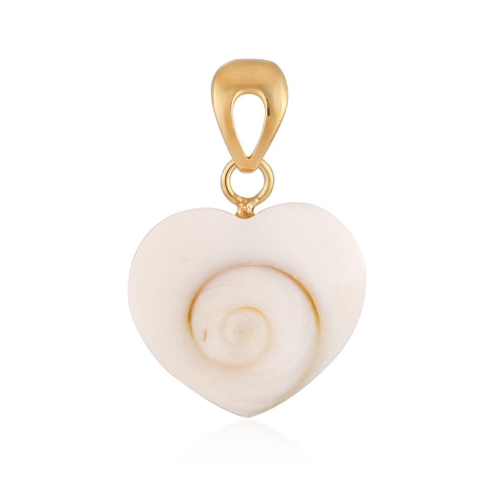 Ciondolo Occhio di Shiva (22 x 21 mm), cuore, 3,3 cm, placcato oro | Marco Schreier