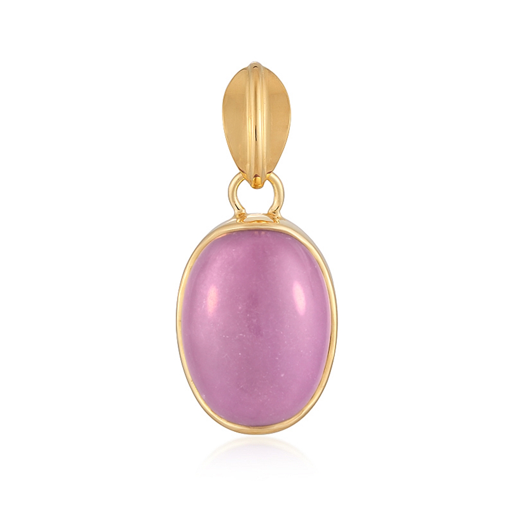 Phosphosiderite pendant, oval (18 x 13mm), 2.8cm, gold-plated