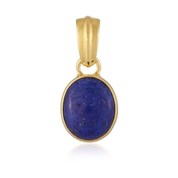 242009250096 Lapis Lazuli pendant, oval 10 x 12mm), 2.5cm, gold-plated | Marco Schreier