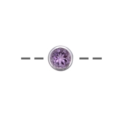 242018210001 Pendant solitaire amethyst (10mm), faceted, 1.2cm, rhodium plated | Marco Schreier