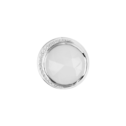 242018210131 Pendant Moonstone white (20mm), Topaz white, 2,6cm, rhodium plated | Marco Schreier