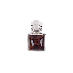 242018210183 Pendant Pietersite square, 2,0cm, rhodium plated | Marco Schreier