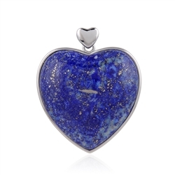 242018230141 Lapis Lazuli pendant, heart (28 x 32mm), 4.0cm, rhodiniert | Marco Schreier