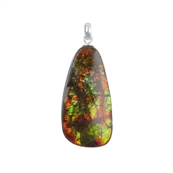 242018240005 Ammolite freeform pendant, 2.5 - 3.2 cm, rhodiniert | Marco Schreier