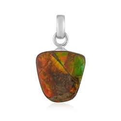 242018240006 Ammolite freeform pendant, 2.7 - 3.7 cm, rhodiniert | Marco Schreier