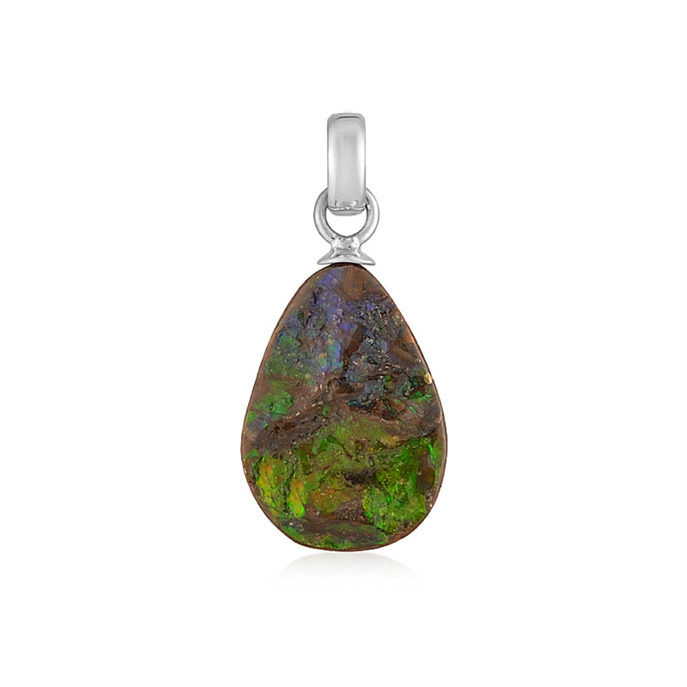 242018240007 Pendentif Ammolite Freeform, 1,6 - 2,0cm, rhodié | Marco Schreier