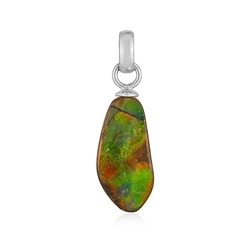 242018240039 Ammolite pendant, freeform (7-10 x 12-19mm), 2.3 - 2.8cm, rhodiniert | Marco Schreier