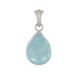 242018240104 Aquamarine drop pendant (20 x 15mm), 3.0cm, rhodiniert | Marco Schreier