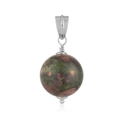 242018240136 Eudialyte pendant, ball (20mm), 4.1cm, rhodiniert | Marco Schreier