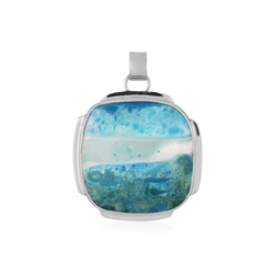 242018250030 Anhänger Atacama-Opal Cushion (32 x 32mm), 4,5cm, rhodiniert | Marco Schreier