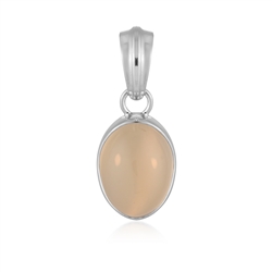 242018250090 Moonstone pendant, oval (12 x 10mm), 2.1cm, rhodiniert | Marco Schreier