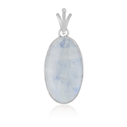 242018250097 Labrodorite (white) pendant, oval (35 x 20mm), 5.0cm, platinum plated | Marco Schreier