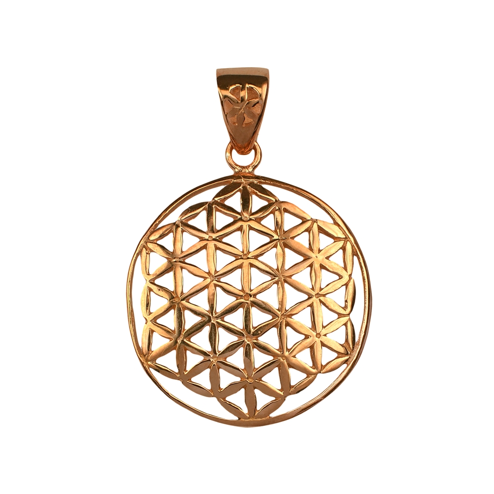 Pendant Flower of Life, 2,5cm, silver rose gold plated