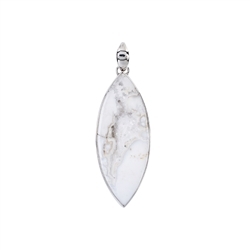 242023220061 Pendentif Agate Druzy (blanche) Marquise, 6,2cm, platiné | Marco Schreier