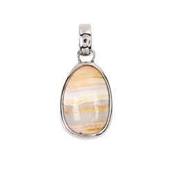 242023220153 Pendant Lace Agate (20 x 1,5mm), platinum plated, 3,3cm | Marco Schreier